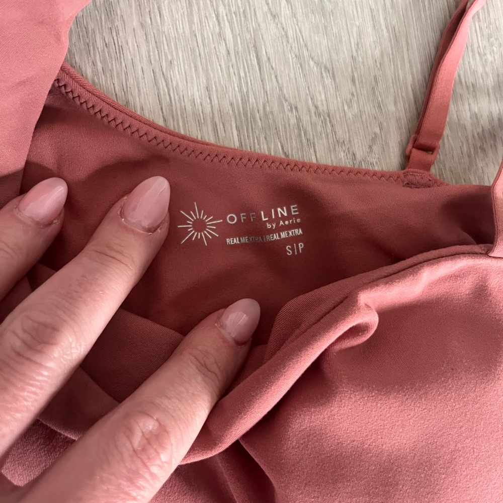 Aerie one shoulder sports bra athletic top - Picture 2 of 4